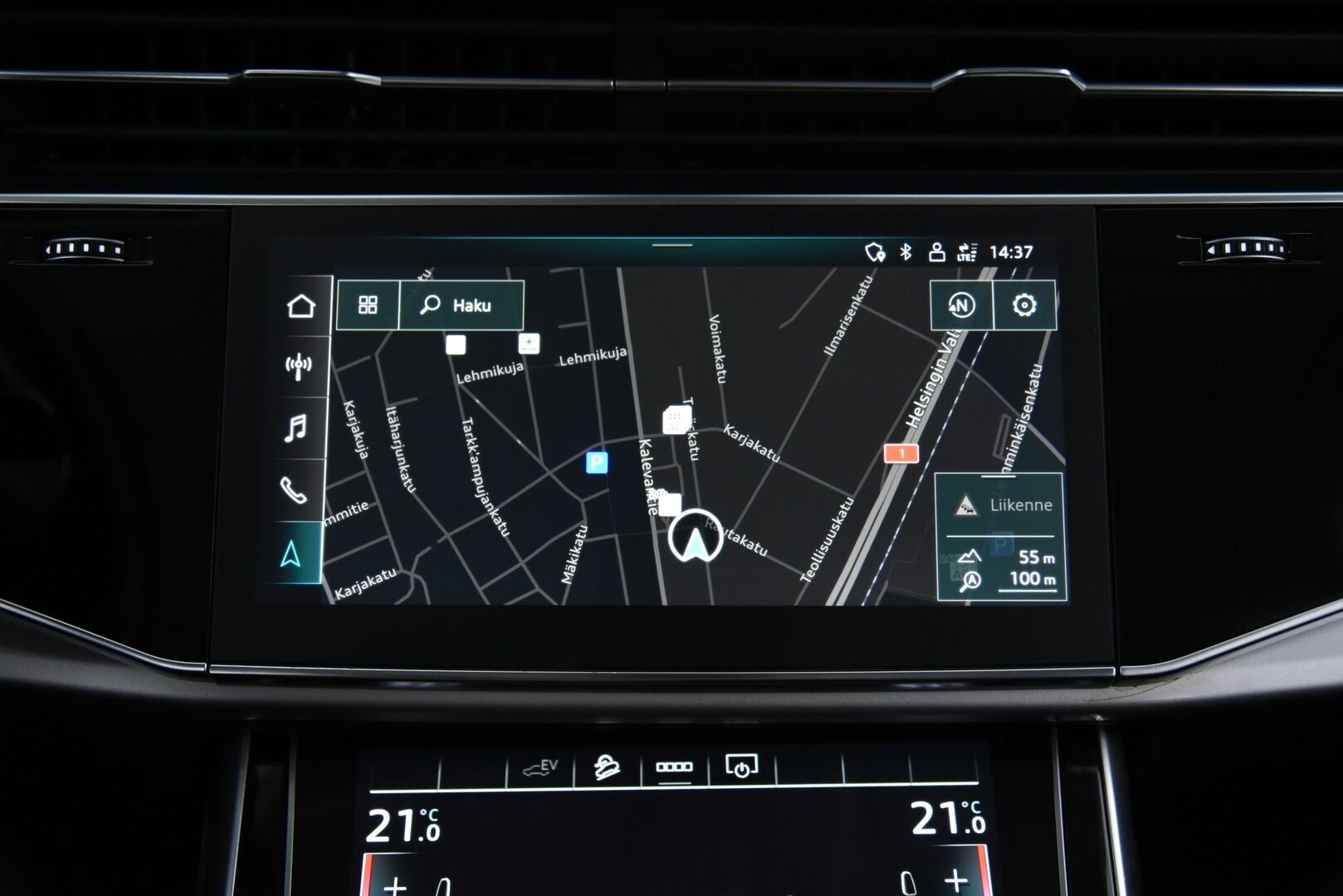 Audi Q7 2021 Business S line 55 TFSI e quattro tiptronic / Adapt.vak / Matrix-LED / P-kamera / Sähkösäädöt / Vetokoukku - Näyttävä merkkihuollettu yksilö! - Osta nyt, maksa vasta ensi vuonna