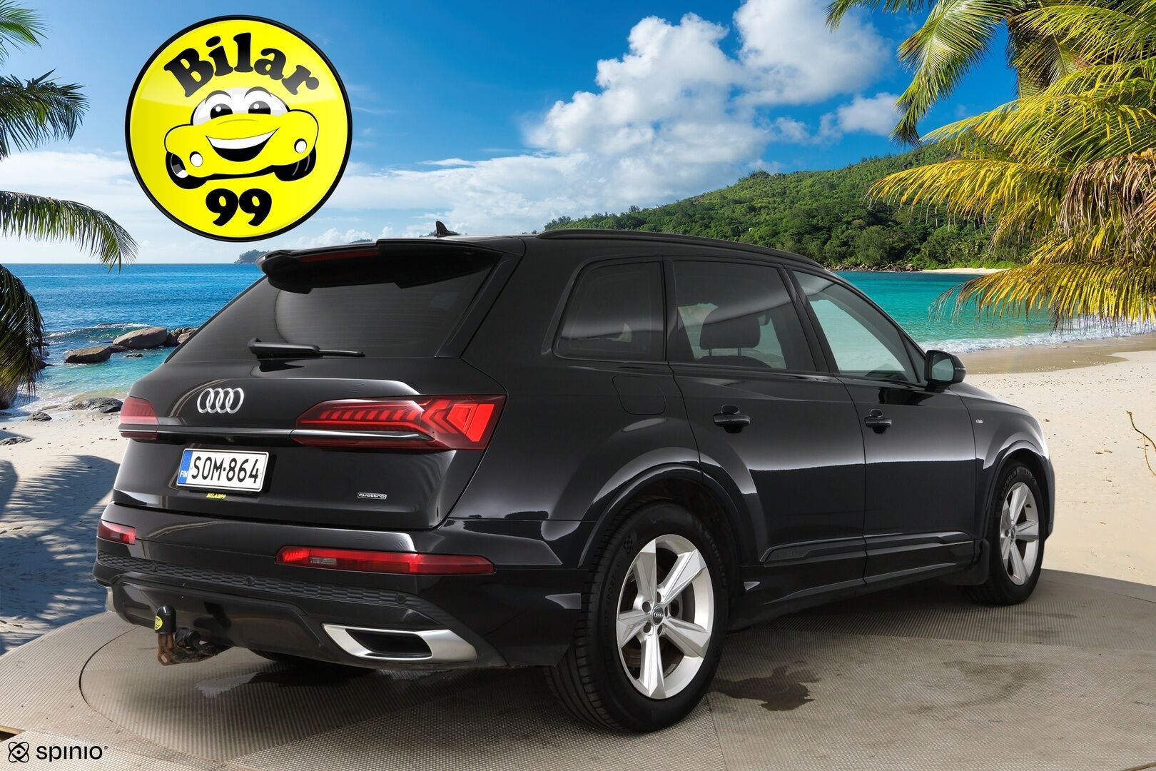 Audi Q7 2021 Business S line 55 TFSI e quattro tiptronic / Adapt.vak / Matrix-LED / P-kamera / Sähkösäädöt / Vetokoukku - 3,99 % KORKOTARJOUS TÄHÄN AUTOON 28.9. ASTI! - Näyttävä merkkihuollettu yksilö! 