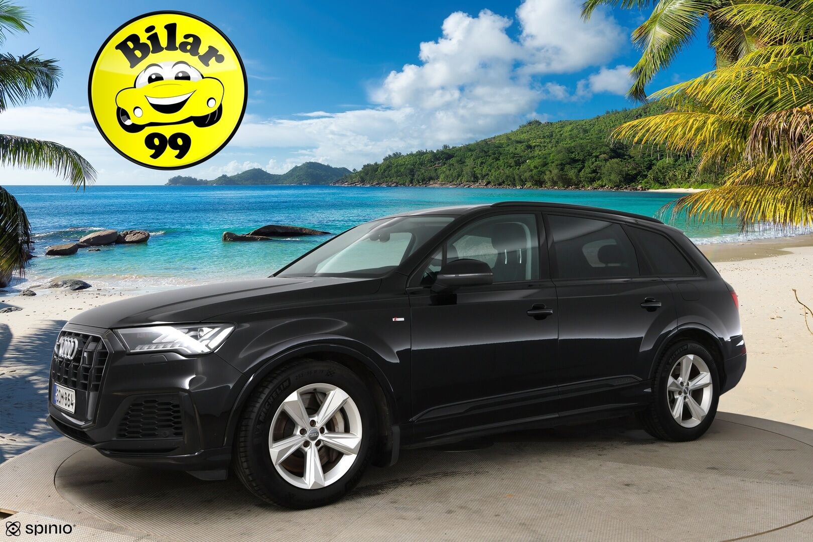 Audi Q7 2021 Business S line 55 TFSI e quattro tiptronic / Adapt.vak / Matrix-LED / P-kamera / Sähkösäädöt / Vetokoukku - Merkkiliikkeen huoltama / 2x Vanteet / Ilma-alusta / - HULLUT VÄLIPÄIVÄT KORKOTARJOUS 2,49%