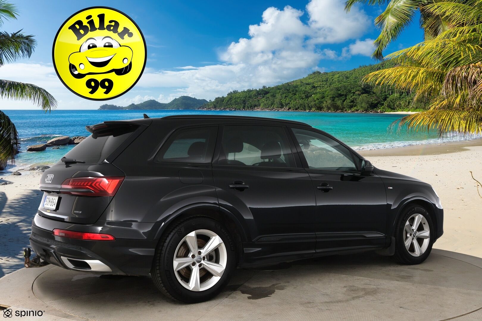 Audi Q7 2021 Business S line 55 TFSI e quattro tiptronic / Adapt.vak / Matrix-LED / P-kamera / Sähkösäädöt / Vetokoukku - Näyttävä merkkihuollettu yksilö! - Osta nyt, maksa vasta ensi vuonna