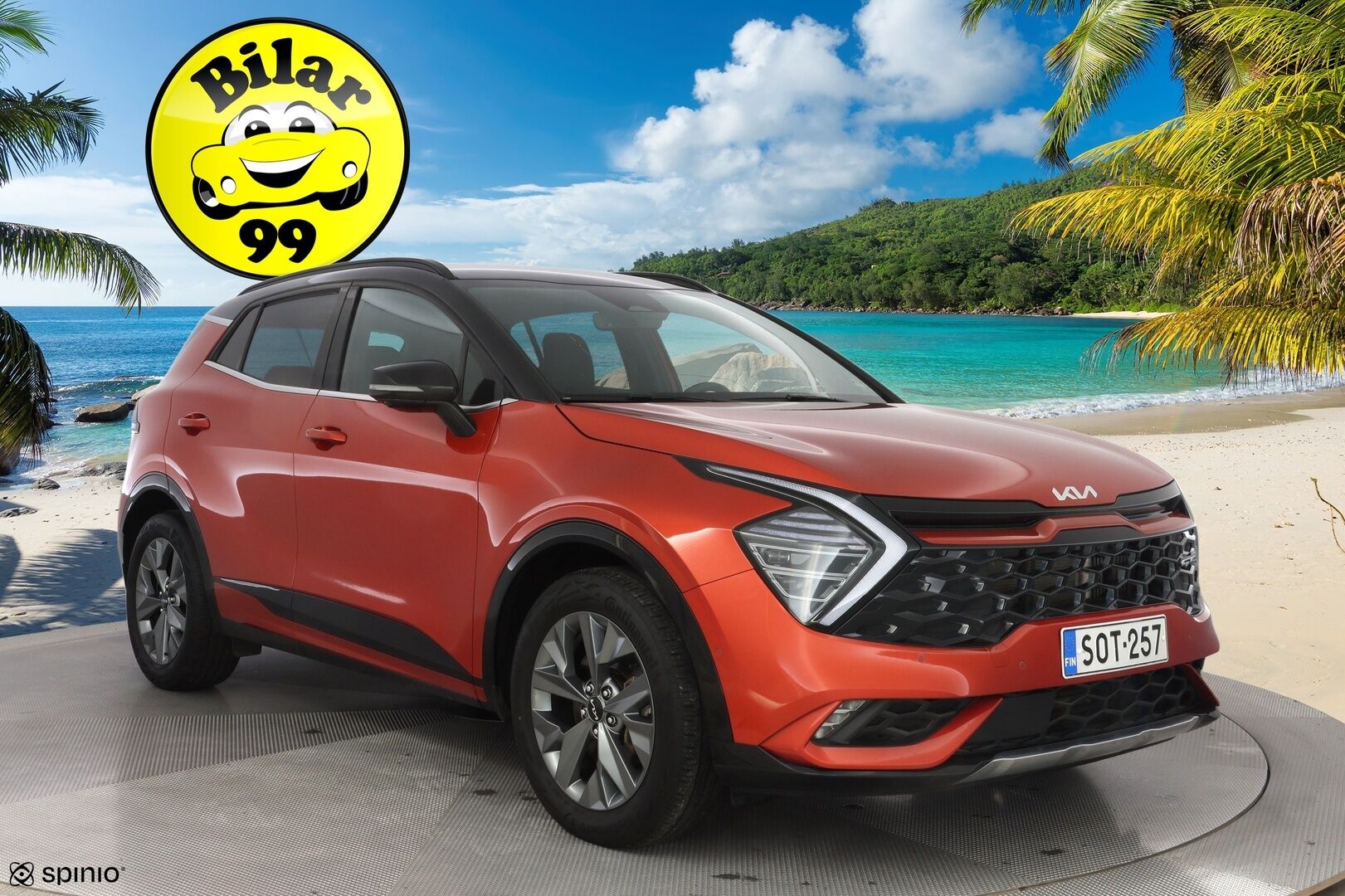 Kia Sportage 2022 1,6 T-GDI FWD Mild-Hybrid GT-Line DCT 150hv *ACC / H&K / 360-kamera / Ilmastoidut istuimet / Muistipenkki* - 3,99 % KORKOTARJOUS TÄHÄN AUTOON - Kahdet alumiinivanteet / Seuraava katsastus 30.3.2026 / Suomi-auto / Viimeisin huolto 73tkm