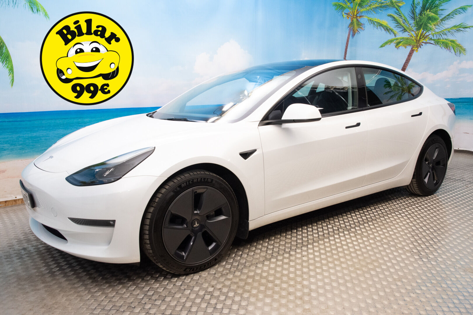 Tesla Model 3 2021 Long Range Dual Motor AWD - | Lasikatto | Lämpöpumppu | ACC | Matrix | P-Kamera | Premium Speakers | Navi | Matrix LED | Kahdet renkaat vanteineen 