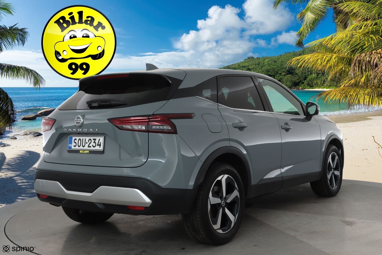 Nissan Qashqai 2022 MHEV 158 Xtronic 2WD Tekna+ **Adapt.vakkari / Sähköpenkki / 360.kamera / Digimittaristo / KeylessGo / Puolinahat** - 1.Om Suomi-auto / Kahdet renkaat aluvanteilla / Merkkihuollettu / Sähköluukku / Navi / LED