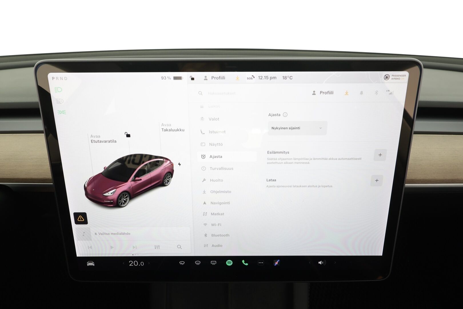 TESLA MODEL 3 2021 Long Range - | ILP | Lasikatto | ACC | Matrix-LED | P.kamera | Muistipenkki | Premium Audio | Navi | Kaistavahti | Keyless | 2x Latauskaapelit | Kahdet renkaat |