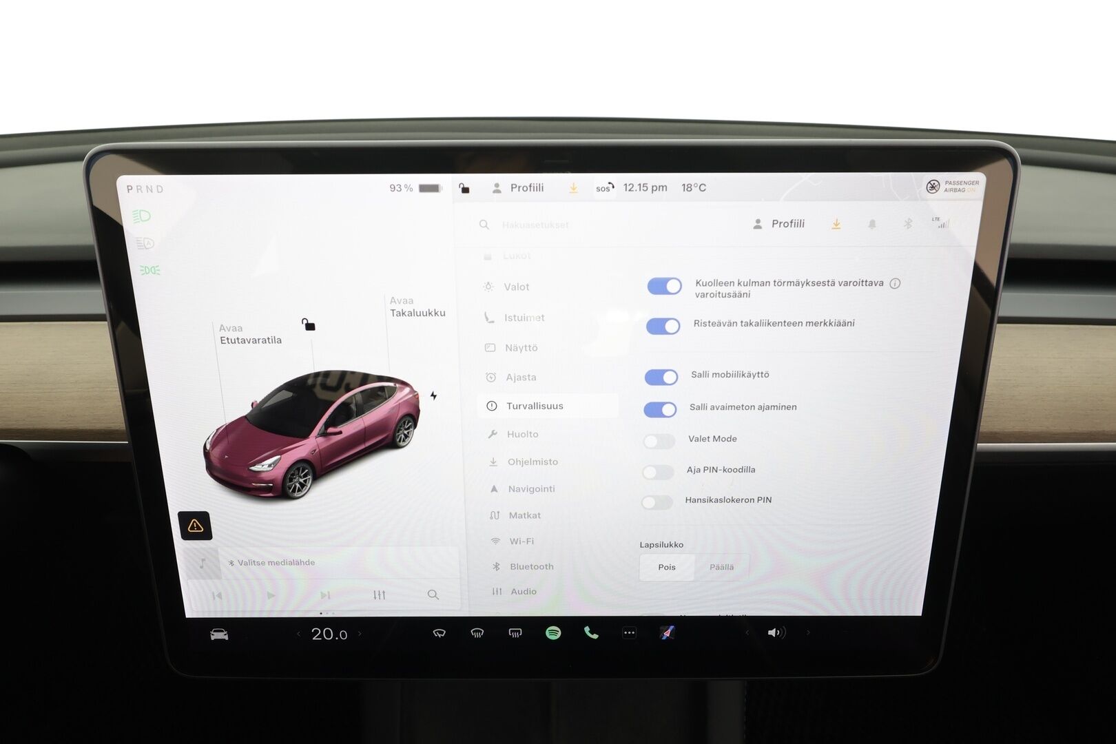 TESLA MODEL 3 2021 Long Range - | ILP | Lasikatto | ACC | Matrix-LED | P.kamera | Muistipenkki | Premium Audio | Navi | Kaistavahti | Keyless | 2x Latauskaapelit | Kahdet renkaat |