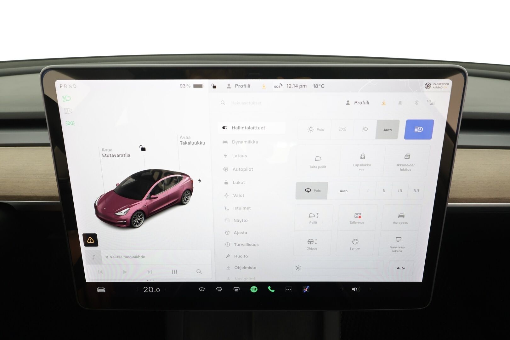 TESLA MODEL 3 2021 Long Range - | ILP | Lasikatto | ACC | Matrix-LED | P.kamera | Muistipenkki | Premium Audio | Navi | Kaistavahti | Keyless | 2x Latauskaapelit | Kahdet renkaat |