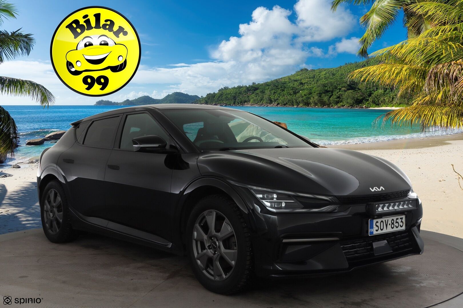 Kia EV6 2022 GT-Line AWD 77 kWh 325 hv * ACC / ILP / P.kamera / LED / Navi / Muistipenkki / Koukku / Ilmastoidut penkit / KeylessGo * - Suomi-auto / Kahdet renkaat aluvanteilla / Merkkihuollettu - HULLUT JOULUT KORKOTARJOUS 2,49% 