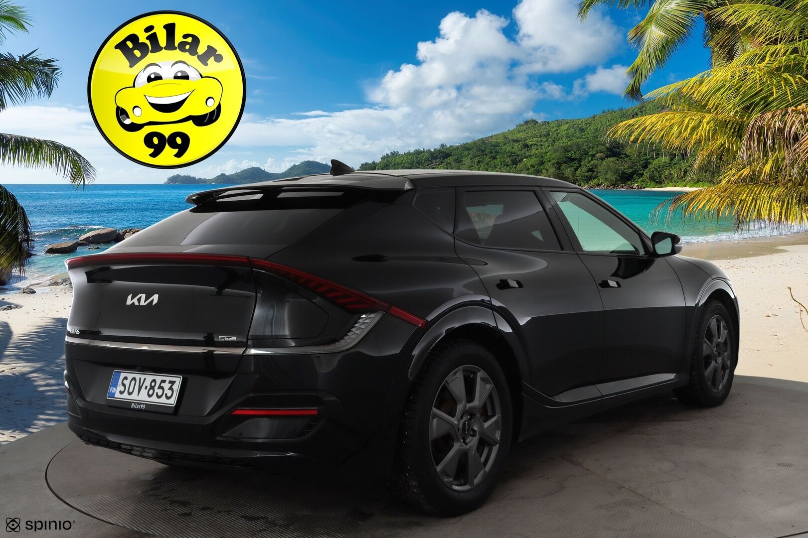 Kia EV6 2022 GT-Line AWD 77 kWh 325 hv * ACC / ILP / P.kamera / LED / Navi / Muistipenkki / Koukku / Ilmastoidut penkit / KeylessGo * - Suomi-auto / Kahdet renkaat aluvanteilla / Merkkihuollettu - HULLUT JOULUT KORKOTARJOUS 2,49% 