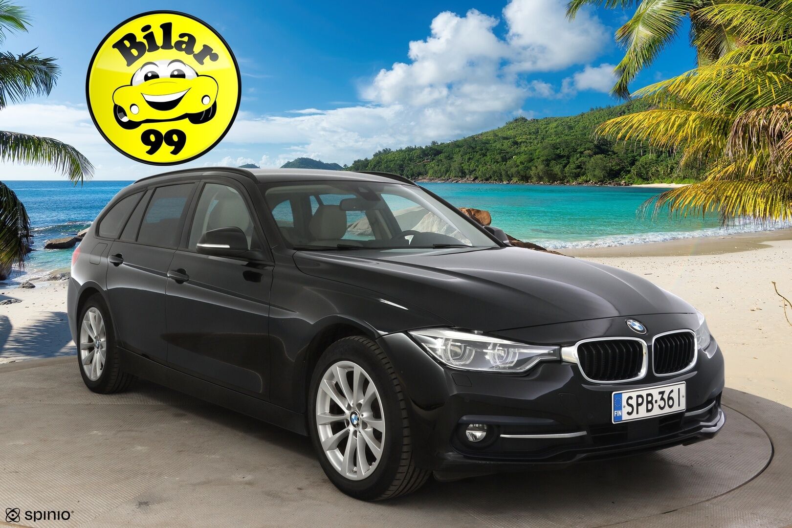 BMW 320 2019 F30 Sedan 320d A xDrive Business * Vakkari / Koukku / P-tutkat / Sähköitoiminen takaluukku / Navi * - Todella pienillä kilsoilla!