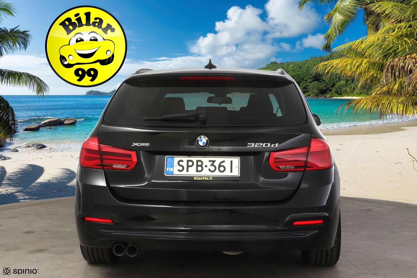 BMW 320 2019 F30 Sedan 320d A xDrive Business * Vakkari / Koukku / P-tutkat / Sähköitoiminen takaluukku / Navi * - Todella pienillä kilsoilla!