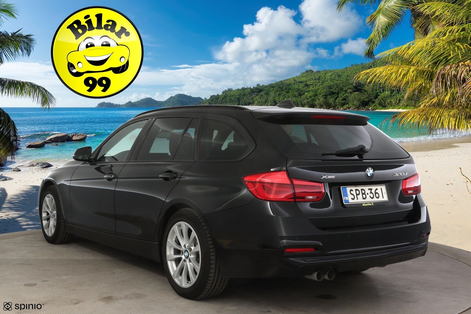 BMW 320 2019 F30 Sedan 320d A xDrive Business * Vakkari / Koukku / P-tutkat / Sähköitoiminen takaluukku / Navi * - Todella pienillä kilsoilla!