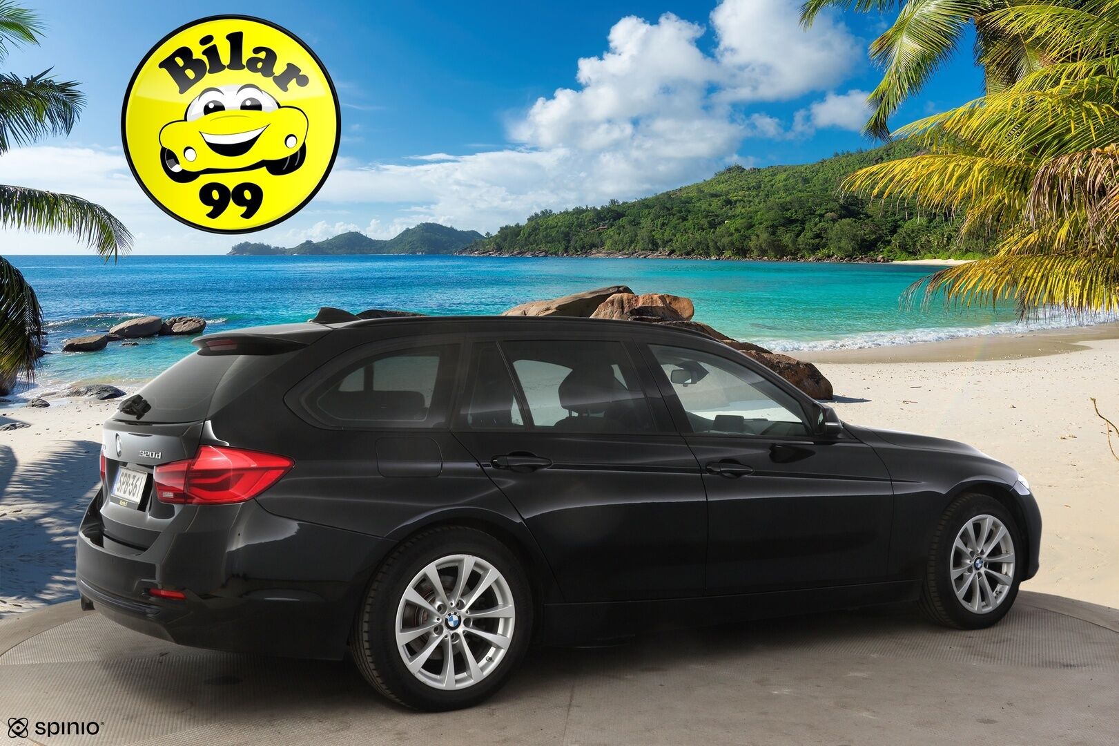 BMW 320 2019 F30 Sedan 320d A xDrive Business * Vakkari / Koukku / P-tutkat / Sähköitoiminen takaluukku / Navi * - Todella pienillä kilsoilla!