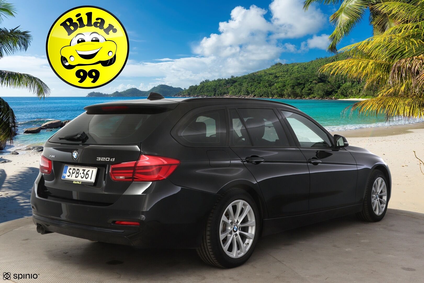 BMW 320 2019 F30 Sedan 320d A xDrive Business * Vakkari / Koukku / P-tutkat / Sähköitoiminen takaluukku / Navi * - Todella pienillä kilsoilla!