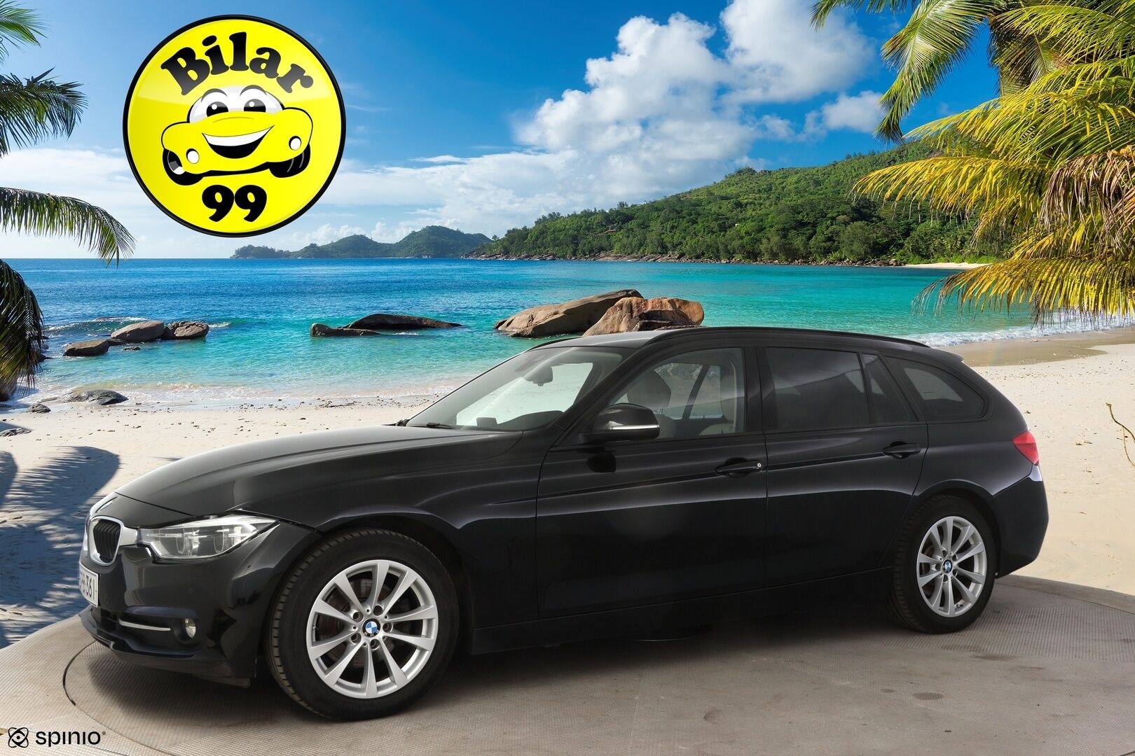 BMW 320 2019 F30 Sedan 320d A xDrive Business * Vakkari / Koukku / P-tutkat / Sähköitoiminen takaluukku / Navi * - Todella pienillä kilsoilla!