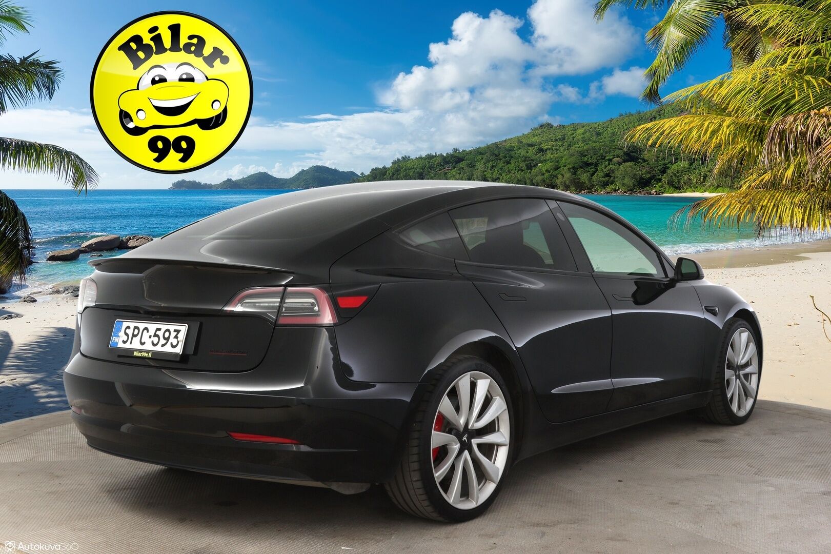 TESLA MODEL 3 2019 * Premium audio / Autopilot / Musta Nahkasisusta * - Todella näyttävä Performance 2x renkailla!