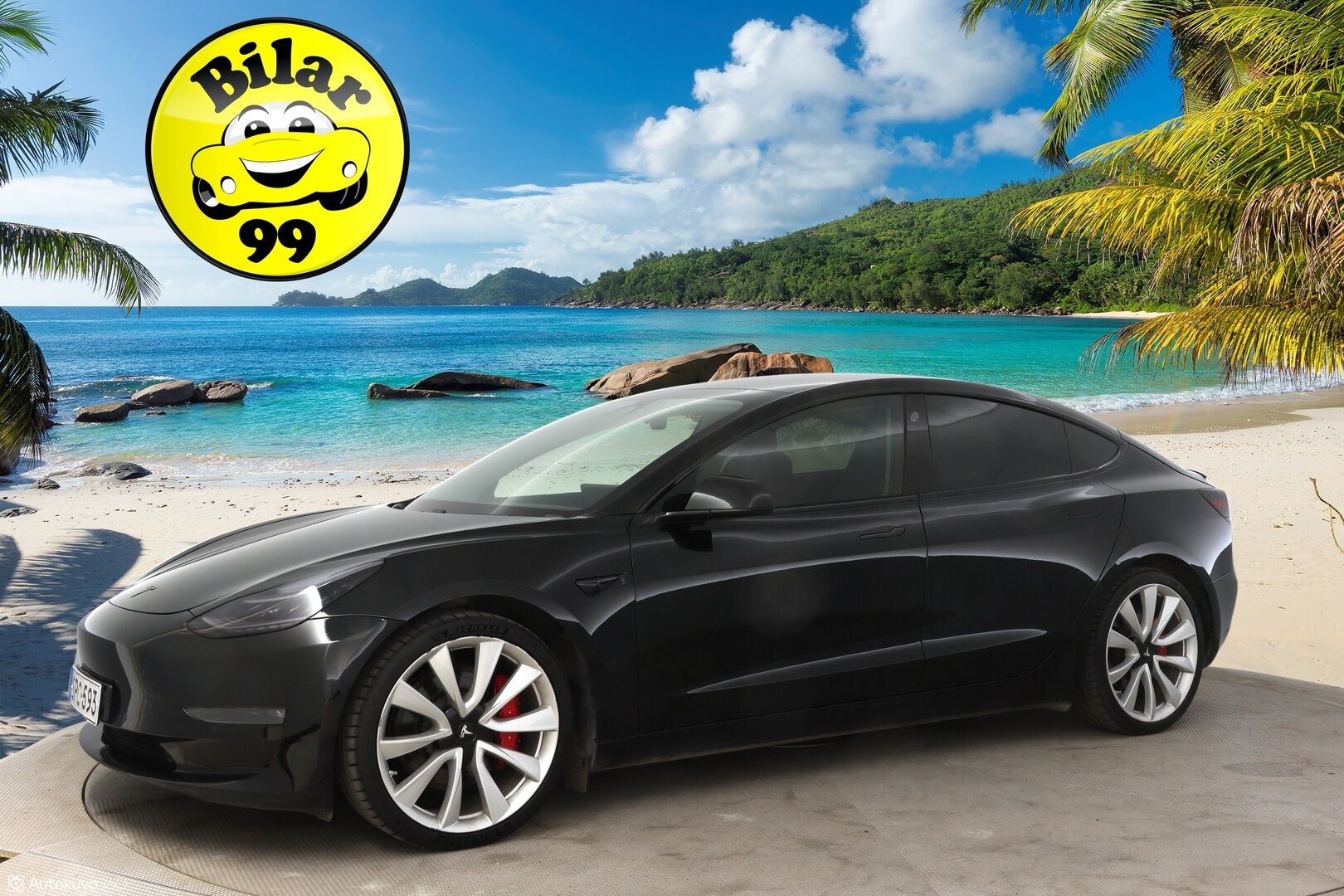 TESLA MODEL 3 2019 * Premium audio / Autopilot / Musta Nahkasisusta * - Todella näyttävä Performance 2x renkailla!
