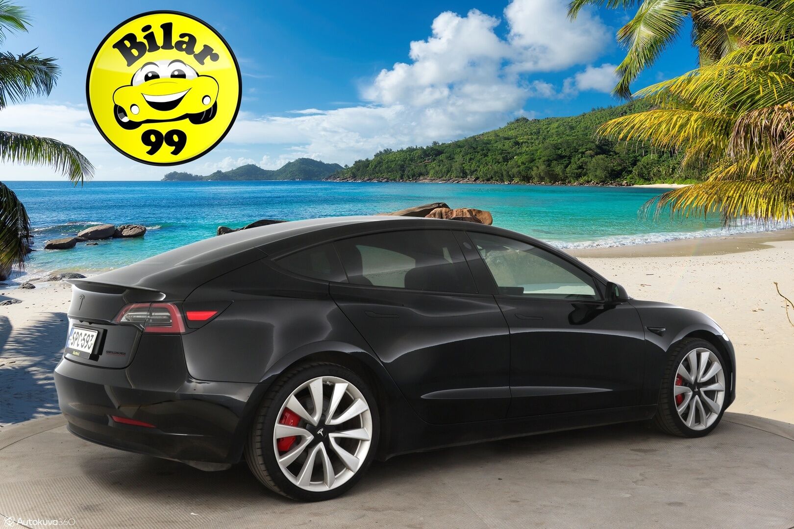 TESLA MODEL 3 2019 * Premium audio / Autopilot / Musta Nahkasisusta * - Todella näyttävä Performance 2x renkailla!