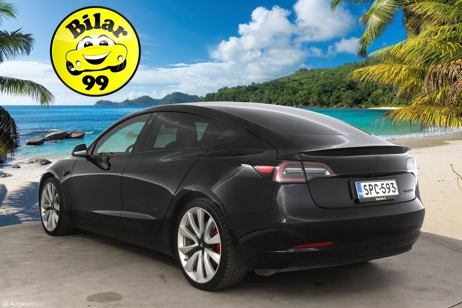 TESLA MODEL 3 2019 * Premium audio / Autopilot / Musta Nahkasisusta * - Todella näyttävä Performance 2x renkailla!