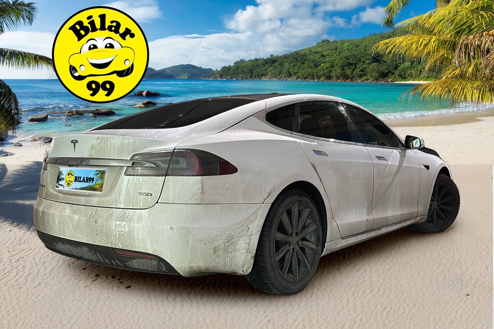 TESLA MODEL S 2018 75 D - | AP2.5 | CCS | Ilma-alusta | Premium Connectivity | Lasikatto | P.kamera | 2x renkaat ja vanteet | 88,9% SOH |