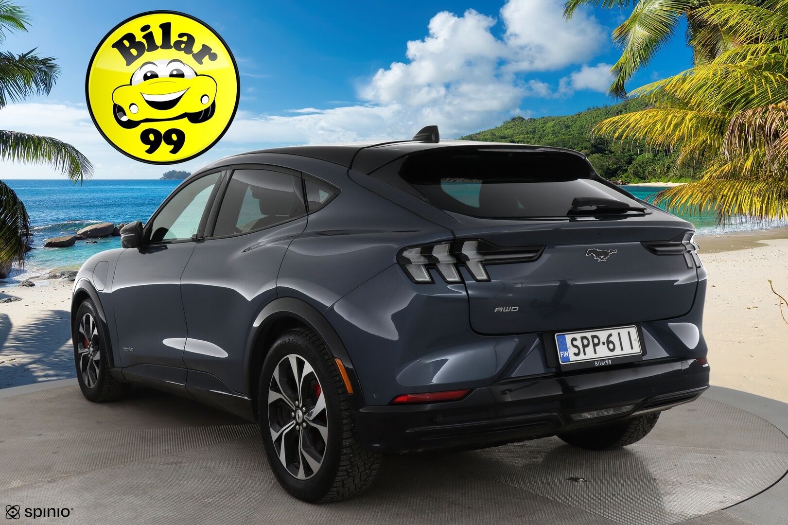 Ford Mustang 2022 75kWh 269hv AWD 5-ovinen / Tech Pack / Acc / Nahkasisusta / B&O / Merkkihuollettu / - *Tästä Komea perheauto hyvillä varusteilla ja pienillä kilsoilla!*