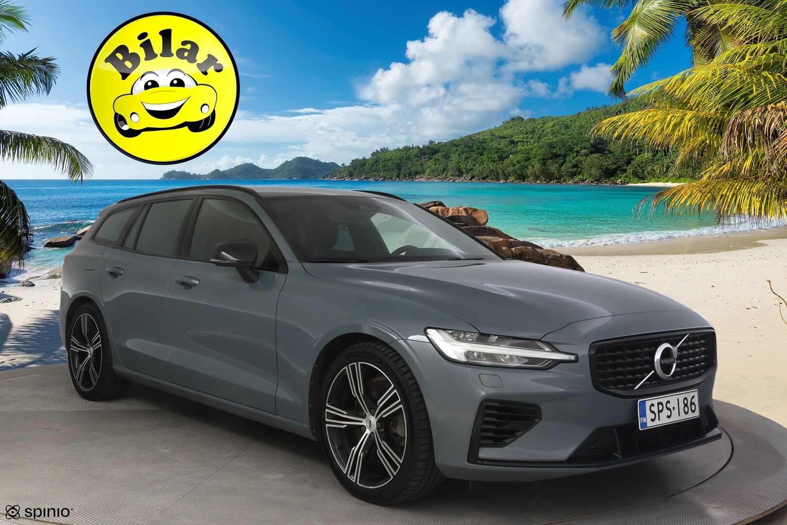 Volvo V60 2022 T6 AWD Long Range Plus Dark aut - KATSO VARUSTEET | ACC | R-Design sisä- ja ulkopaketti | Koukku | P.kamera | Ratinlämmitin | Sähk. Luukku | 