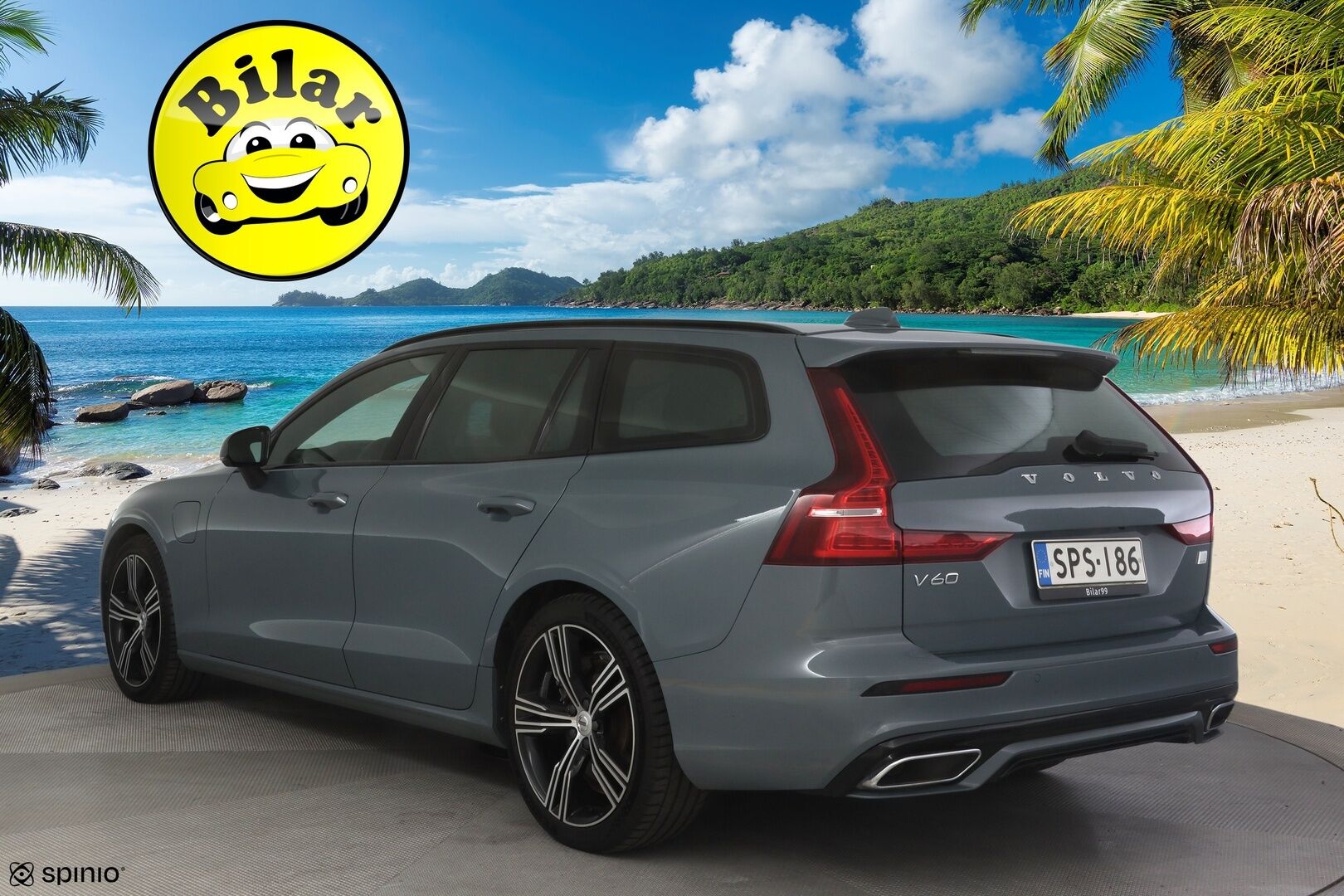Volvo V60 2022 T6 AWD Long Range Plus Dark aut - KATSO VARUSTEET | ACC | R-Design sisä- ja ulkopaketti | Koukku | P.kamera | Ratinlämmitin | Sähk. Luukku | 