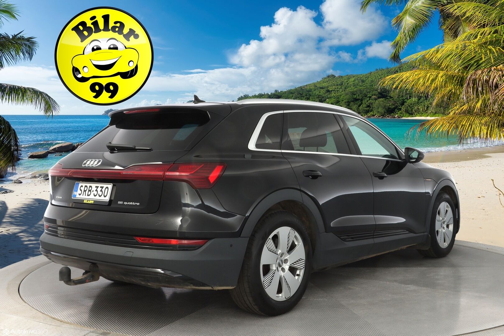 AUDI E-TRON 2020 55 Quattro *B&O / Navi / Koukku / Kamera / Sporttipenkit* - 3,99 % KORKOTARJOUS TÄHÄN AUTOON - Merkkihuoltohistoria / Viimeisin huolto 88tkm / Kahdet renkaat alumiinivanteilla