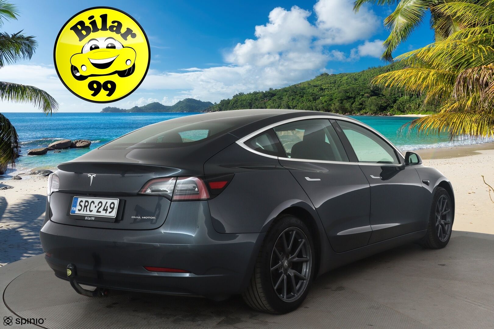 Tesla Model 3 2019 Long Range Dual motor AWD *Koukku / Lasikatto / ACC / LED / P.kamera / Muistipenkki / Navi / Premium Audio* - Akku kuntotarkastettu / 2x Latauskaapelit / Kahdet Renkaat