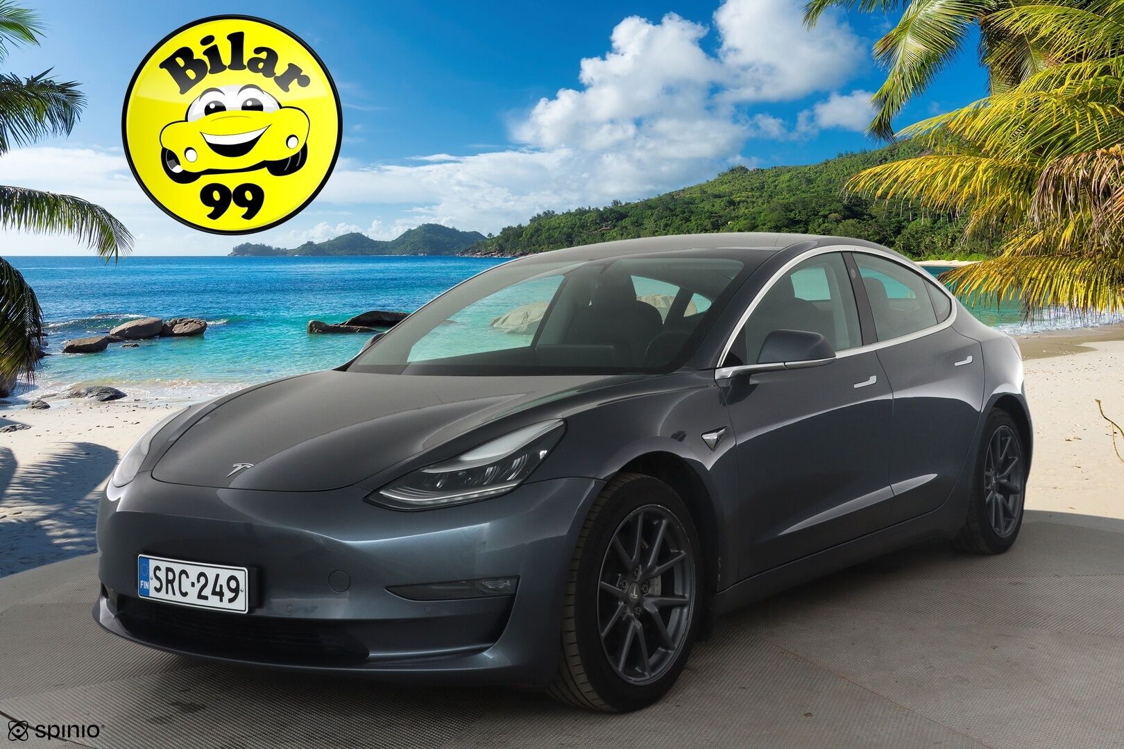 Tesla Model 3 2019 Long Range Dual motor AWD *Koukku / Lasikatto / ACC / LED / P.kamera / Muistipenkki / Navi / Premium Audio* - Akku kuntotarkastettu / 2x Latauskaapelit / Kahdet Renkaat