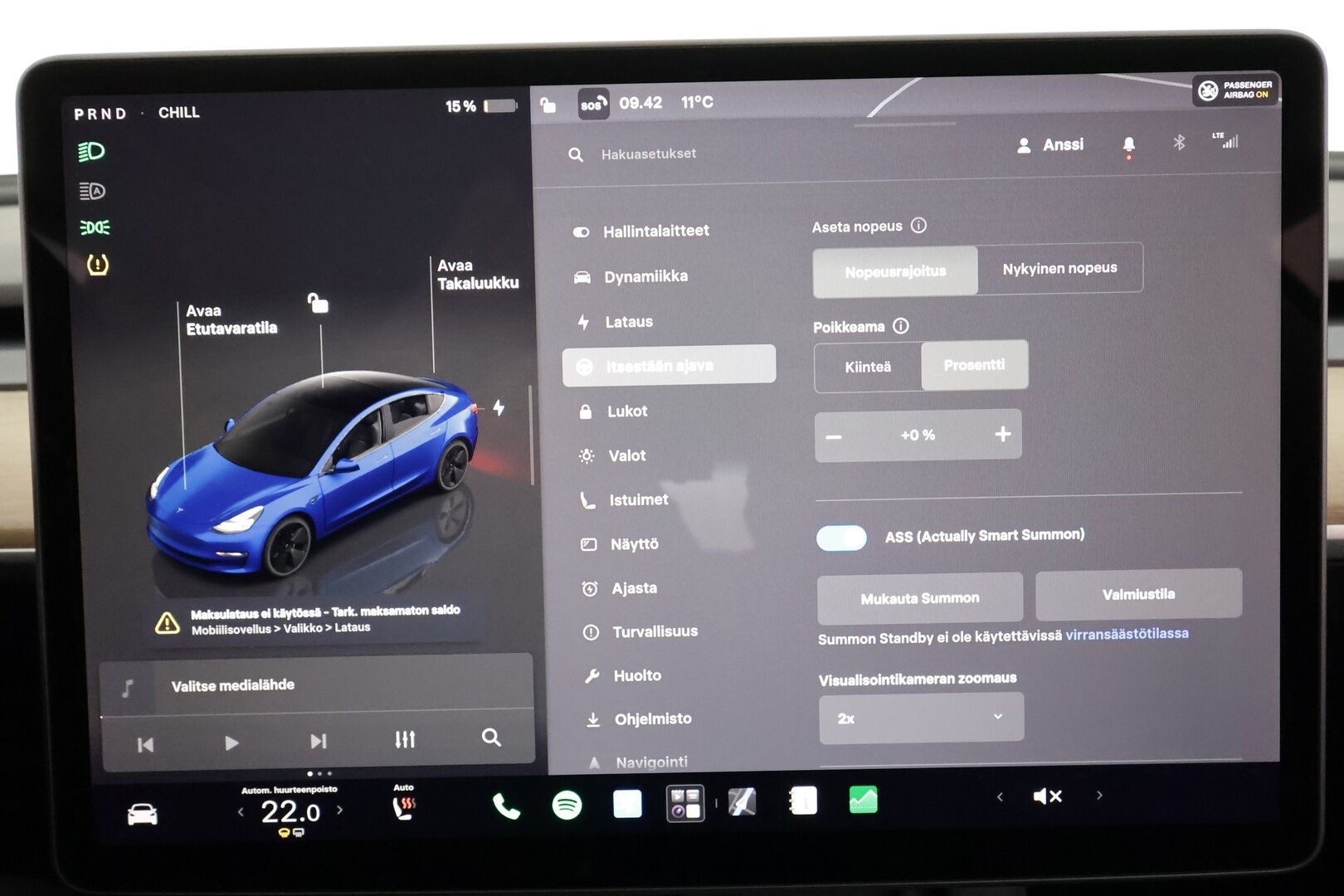 Tesla Model 3 2023 Standard Range Plus - | ACC | ILP | EAP | Matrix-LED | Ryzen | Lasikatto | Nahkaverhoilu | Muistipenkki | P.kamera | Lämm. ratti | Lämm. takapenkit | 2x renkaat aluin |