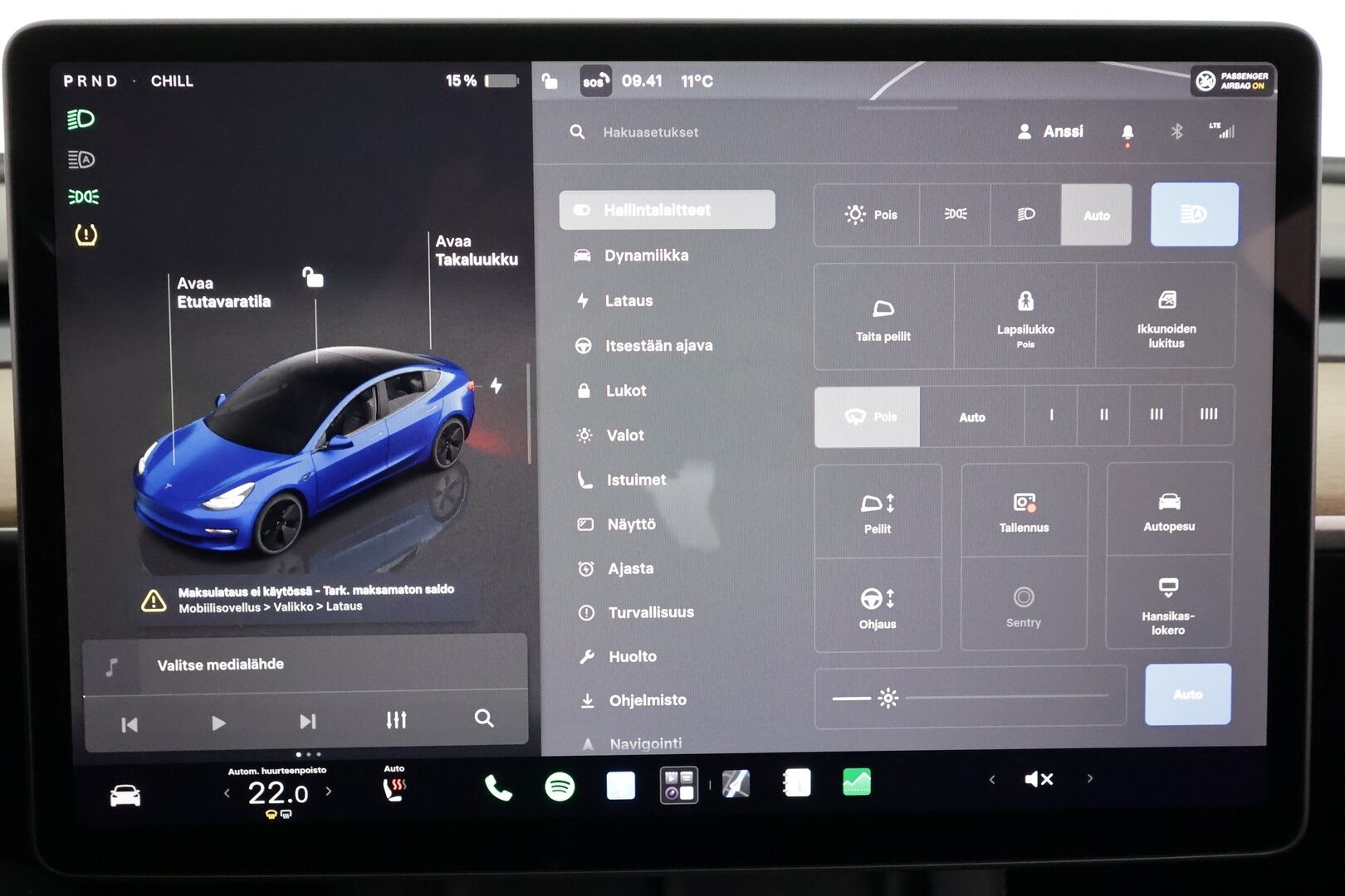 Tesla Model 3 2023 Standard Range Plus - | ACC | ILP | EAP | Matrix-LED | Ryzen | Lasikatto | Nahkaverhoilu | Muistipenkki | P.kamera | Lämm. ratti | Lämm. takapenkit | 2x renkaat aluin |