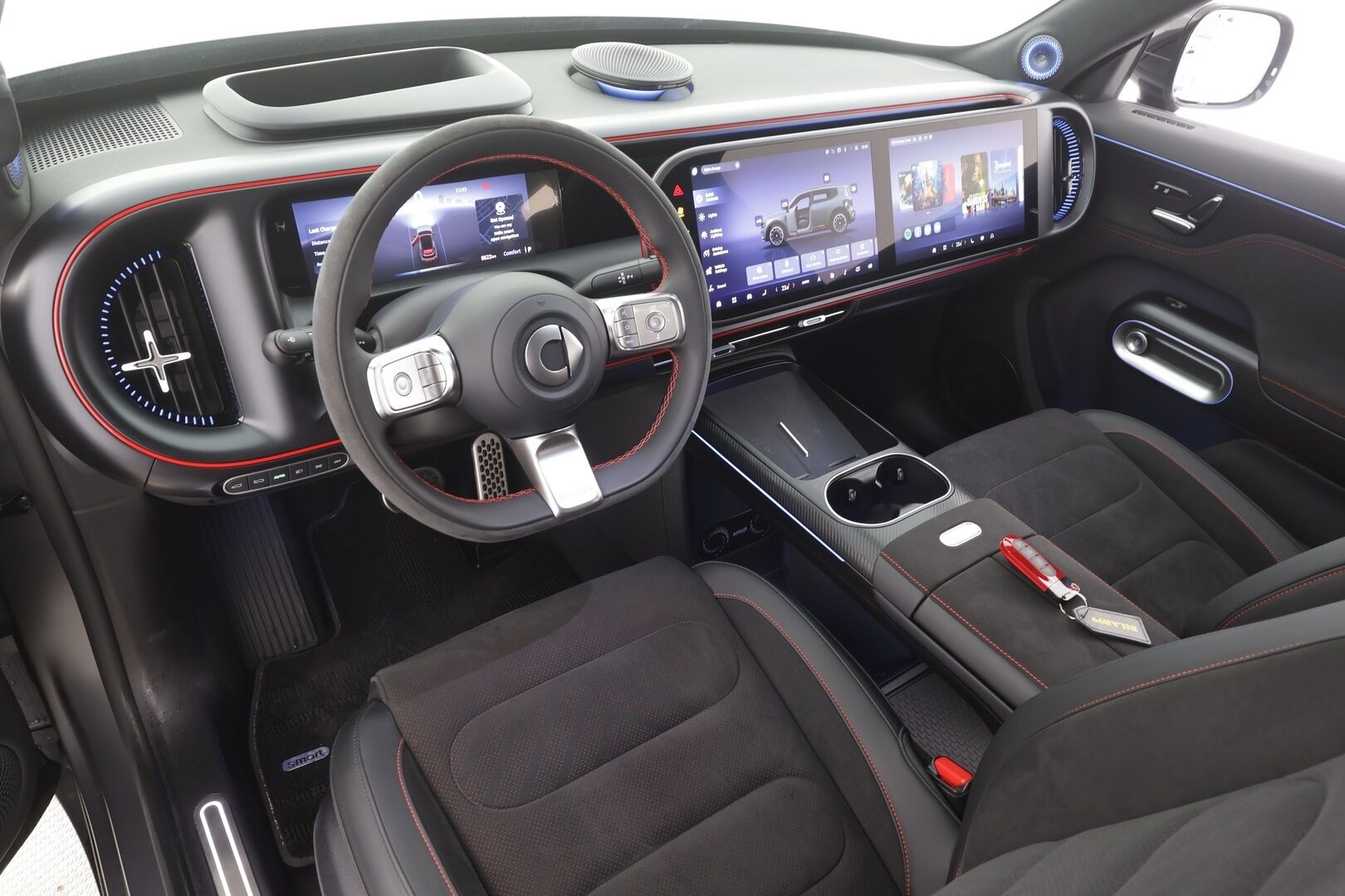 Smart #5 2025 475 kW AWD Brabus - ACC | ILP | Sennheiser | HUD | 360° | Lasikatto | CyberSparksLED+ | Ilmastoidut penkit | Sähköpenkit | Akustiikkalasit | OLED-näytöt | Rocket Launch | Huippuhieno