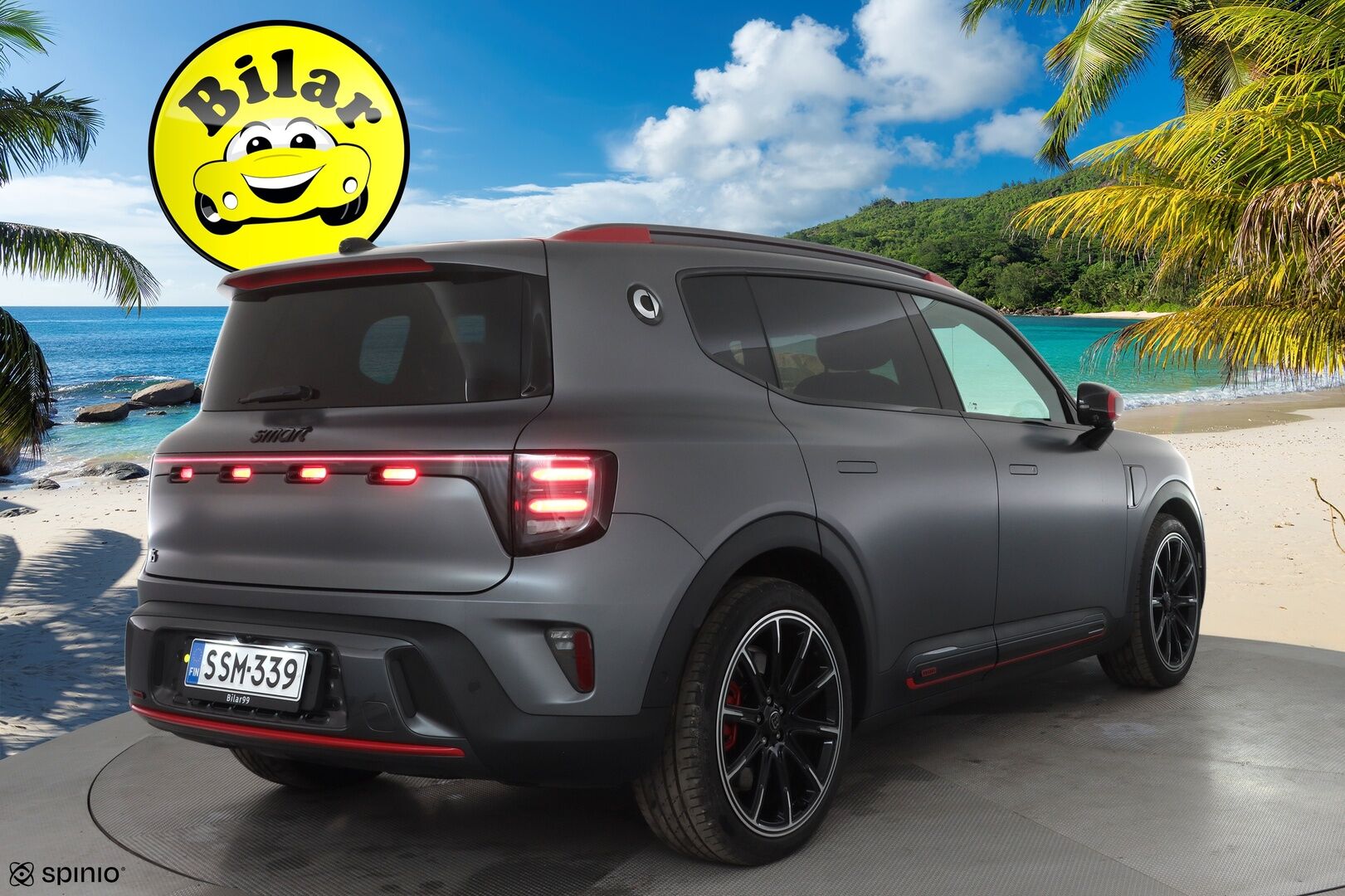 Smart #5 2025 475 kW AWD Brabus - ACC | ILP | Sennheiser | HUD | 360° | Lasikatto | CyberSparksLED+ | Ilmastoidut penkit | Sähköpenkit | Akustiikkalasit | OLED-näytöt | Rocket Launch | Huippuhieno