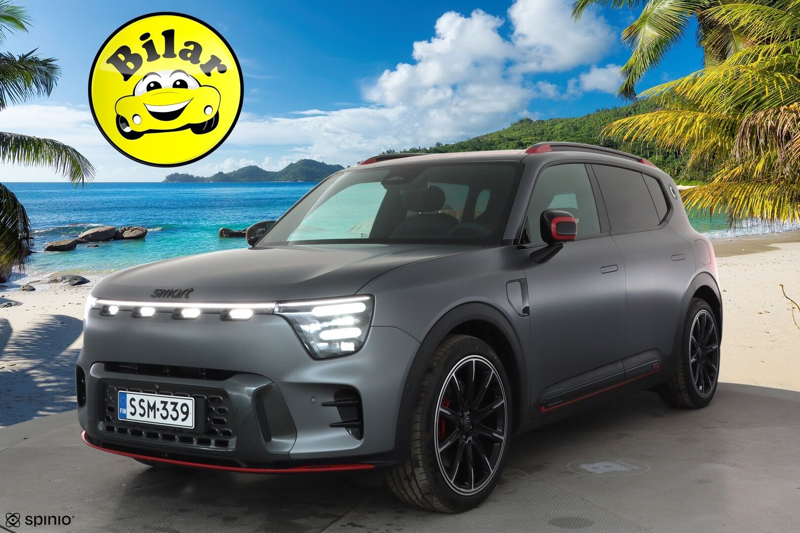 Smart #5 2025 475 kW AWD Brabus - ACC | ILP | Sennheiser | HUD | 360° | Lasikatto | CyberSparksLED+ | Ilmastoidut penkit | Sähköpenkit | Akustiikkalasit | OLED-näytöt | Rocket Launch | Huippuhieno