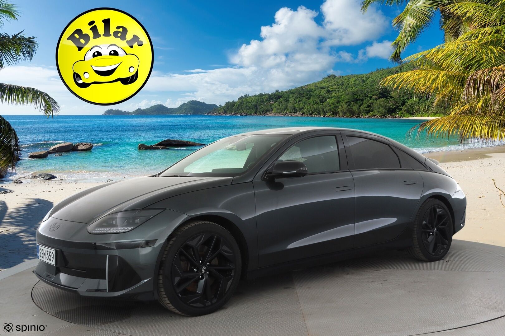 HYUNDAI IONIQ 6 2023 77 kWh 325 hv AWD First Edition - | ACC | ILP | 360° | HUD | BOSE | Matrix | Kattoluukku | Muistipenkki | Relax penkit | Ambient | Sähk. takaluukku | Juuri huollettu!