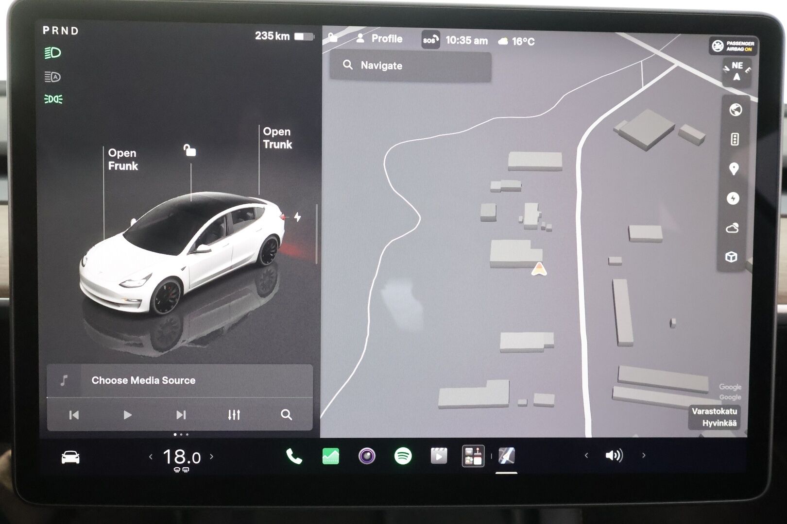 TESLA MODEL 3 2023 Performance Dual Motor - | ACC | ILP | Ryzen | Matrix | Lasikatto | Premium audio | Sähkönahat | Muistipenkki | P.kamera | Autosteer | Track mode | Lämm. ratti | 