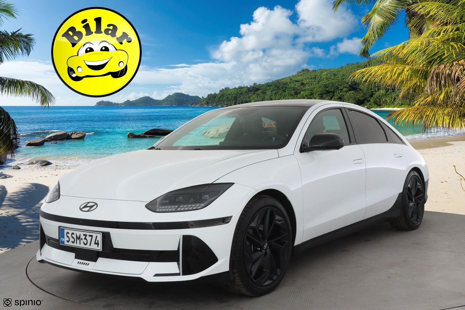 HYUNDAI IONIQ 6 2023 77 kWh 325 hv AWD First Edition - | Adapt.Vakkari | Lämpöpumppu | Vetokoukku | BOSE | Lasikattoluukku | HUD | Matrix LED |  Muistipenkki | 360 Kamera | 