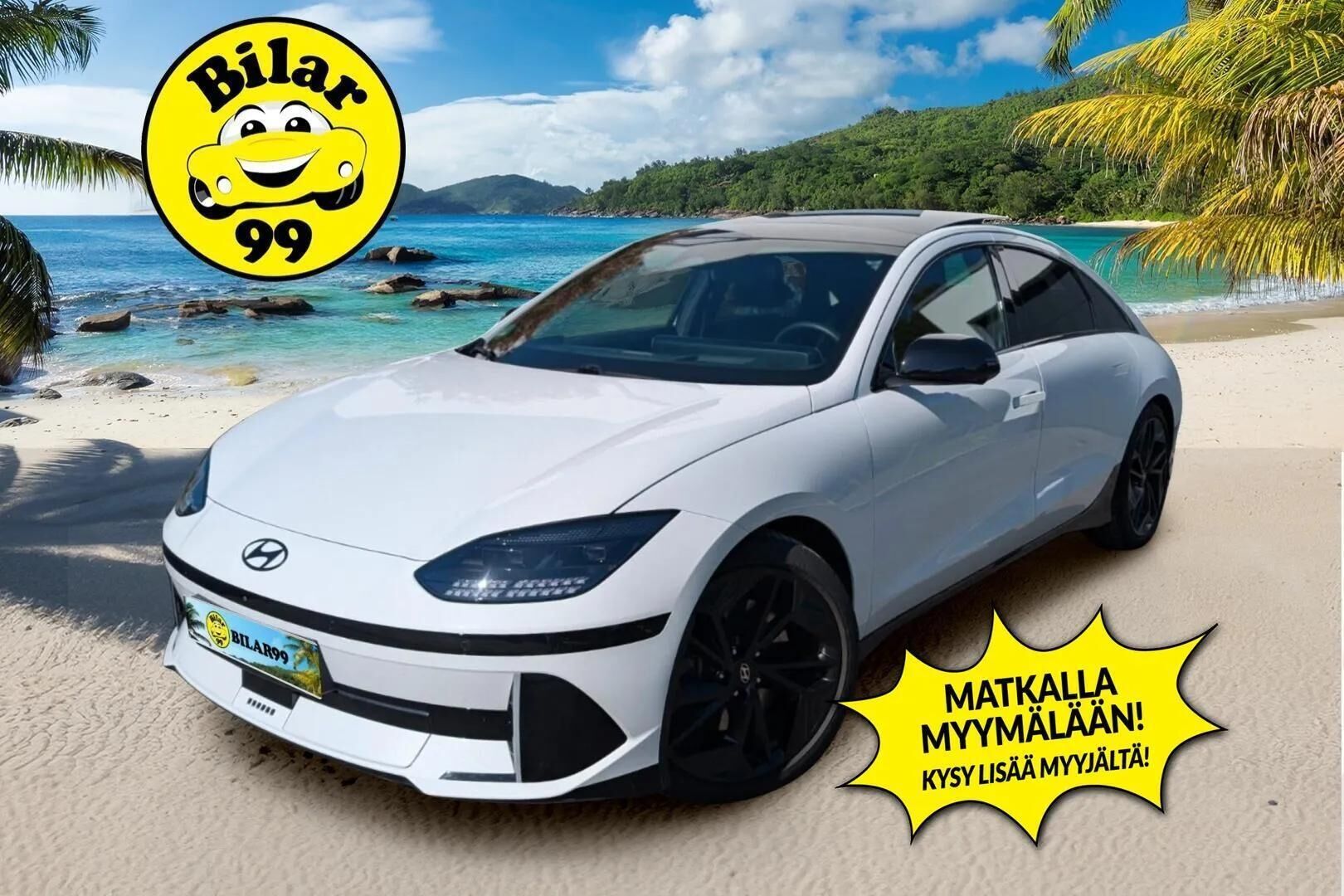 HYUNDAI IONIQ 6 2023 77 kWh 325 hv AWD First Edition - | Adapt.Vakkari | Lämpöpumppu | Vetokoukku | BOSE | Lasikattoluukku | HUD | Matrix LED |  Muistipenkki | 360 Kamera | 