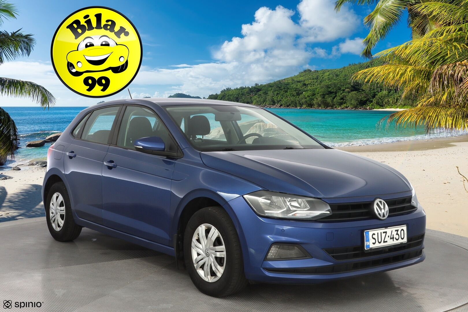 Volkswagen Polo 2019 Trendline 1,0 59 kW (80 hv) * Vakkari / Tutkat / Ilmastointi / BT * - 3,99% KORKOTARJOUS TÄHÄN AUTOON 21.9. ASTI - Suomi-auto / Kahdet renkaat 