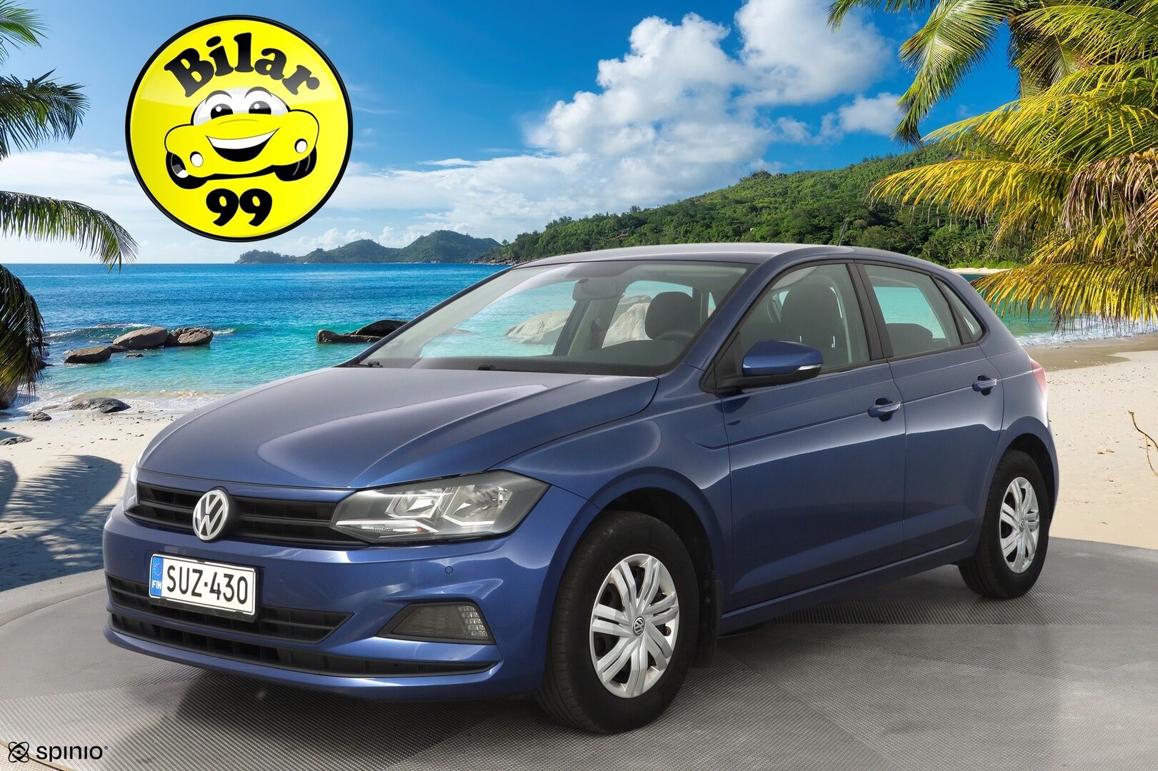 Volkswagen Polo 2019 Trendline 1,0 59 kW (80 hv) * Vakkari / Tutkat / Ilmastointi / BT * - 3,99% KORKOTARJOUS TÄHÄN AUTOON 21.9. ASTI - Suomi-auto / Kahdet renkaat 
