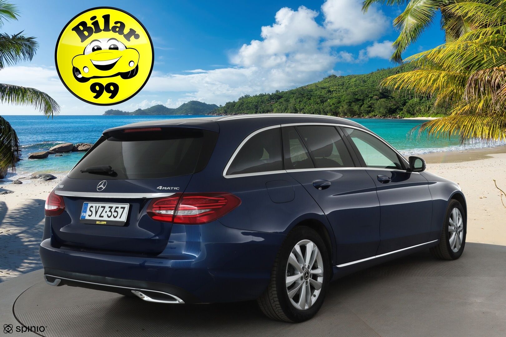 Mercedes-Benz C 2019 200 4Matic T A Business **Distronic+ / P.kamera / LED / Sähköluukku** - Suomi-auto / Kahdet renkaat aluvanteilla