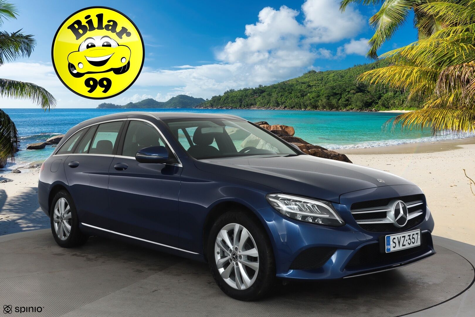 Mercedes-Benz C 2019 200 4Matic T A Business **Distronic+ / P.kamera / LED / Sähköluukku** - Suomi-auto / Kahdet renkaat aluvanteilla
