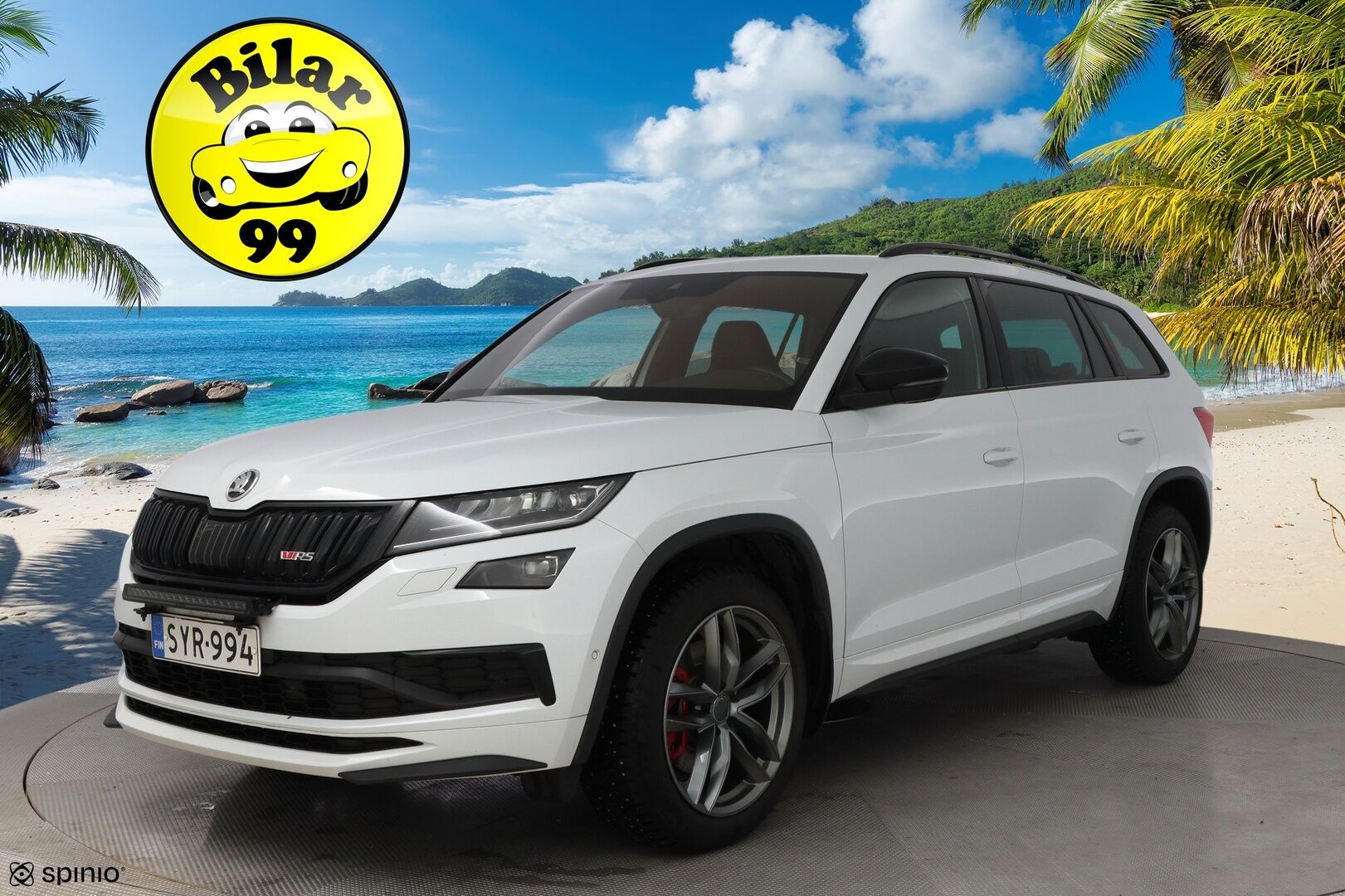 Skoda Kodiaq 2019 2,0 TDI 240 4x4 RS DSG Autom. * Webasto / ACC / Digimittari / Canton / Vetokoukku / Nahka-Alcantara / Peruutuskamera - Suomiauto / Supervarusteet / 7-Paikkainen! - HULLUT AVAJAISHULINAT KORKOTARJOUS 3,29 %