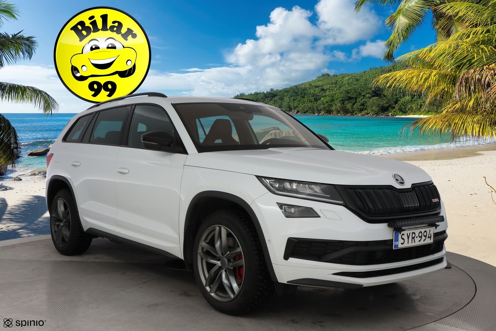 Skoda Kodiaq 2019 2,0 TDI 240 4x4 RS DSG Autom. * Webasto / Adapt.Vakkari / Canton / Vetokoukku / Nahka-Alcantara / Peruutuskamera - Suomiauto / Supervarusteet / 7-Paikkainen!