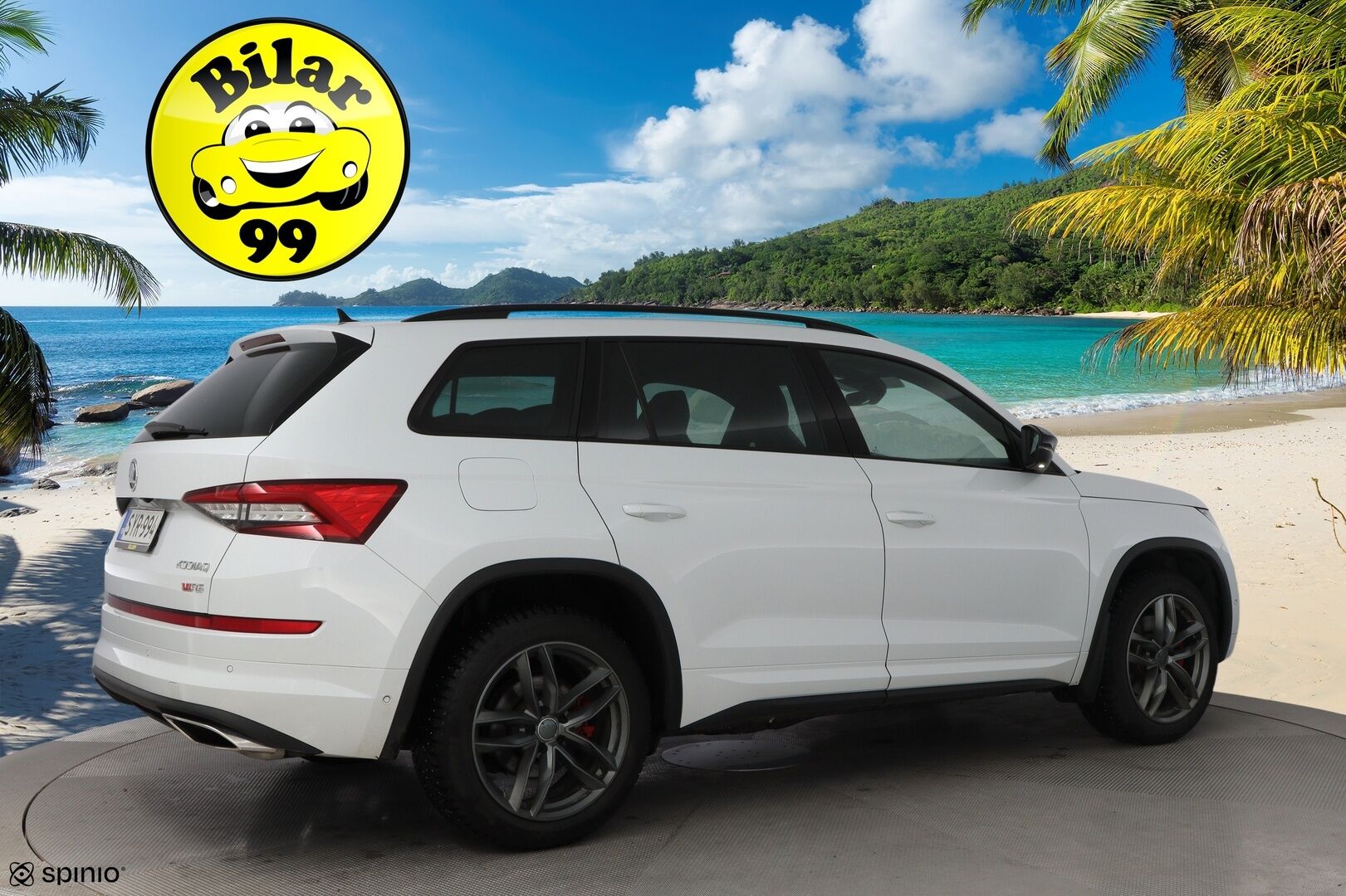 Skoda Kodiaq 2019 2,0 TDI 240 4x4 RS DSG Autom. * Webasto / ACC / Digimittari / Canton / Vetokoukku / Nahka-Alcantara / Peruutuskamera - Suomiauto / Supervarusteet / 7-Paikkainen! - HULLUT AVAJAISHULINAT KORKOTARJOUS 3,29 %
