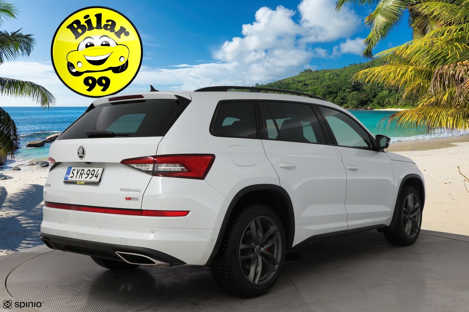 Skoda Kodiaq 2019 2,0 TDI 240 4x4 RS DSG Autom. * Webasto / Adapt.Vakkari / Canton / Vetokoukku / Nahka-Alcantara / Peruutuskamera - Suomiauto / Supervarusteet / 7-Paikkainen!