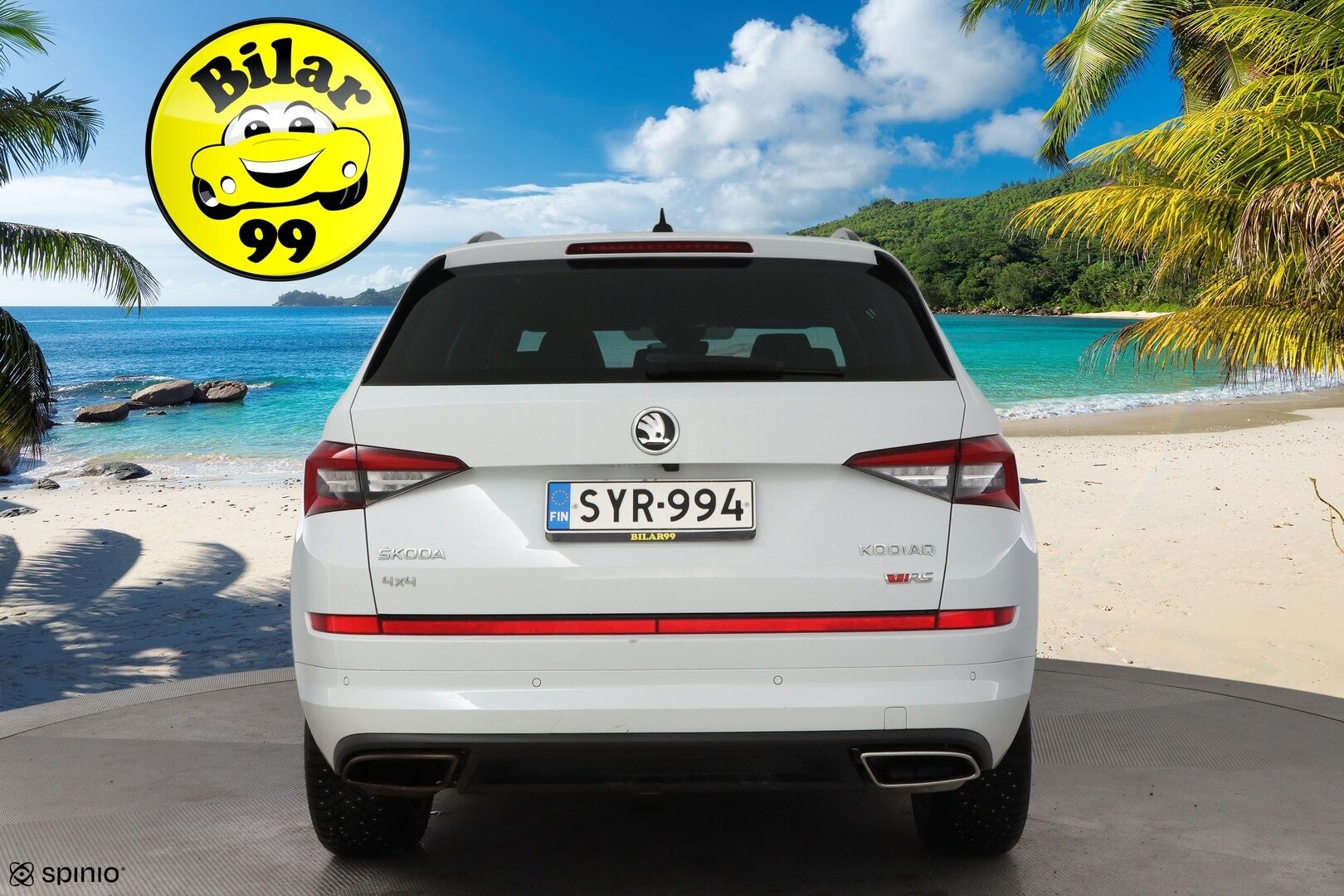 Skoda Kodiaq 2019 2,0 TDI 240 4x4 RS DSG Autom. * Webasto / Adapt.Vakkari / Canton / Vetokoukku / Nahka-Alcantara / Peruutuskamera - Suomiauto / Supervarusteet / 7-Paikkainen!