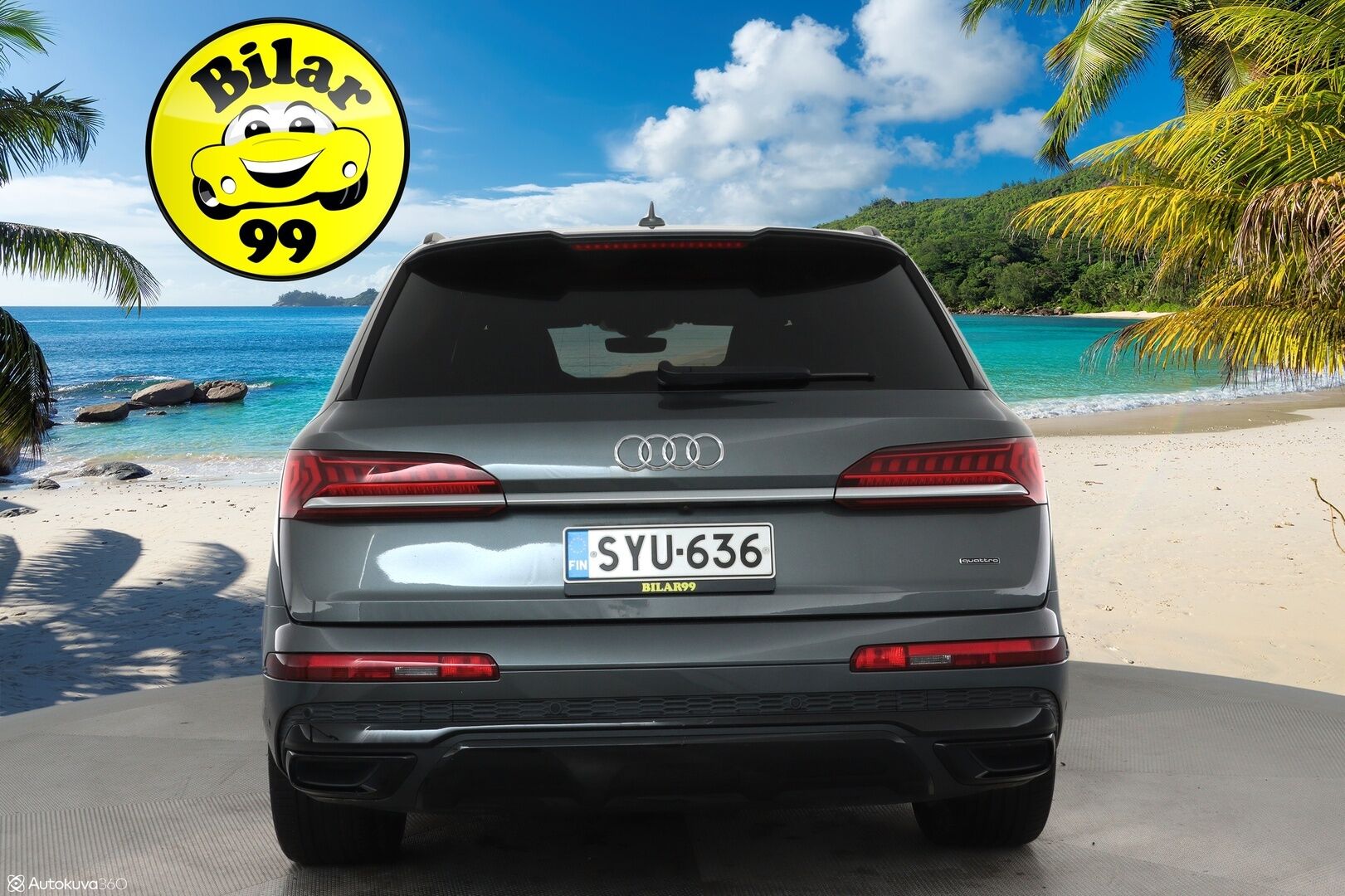 Audi Q7 2020 Business S line 60 TFSI e quattro tiptronic **HUD / Bose / Imuovet / HD matrix / Adapt.vakkari / Timanttinahat / Koukku** - 2,99 % KORKOTARJOUS TÄHÄN AUTOON - Black Optic - paketti / Ilma-alusta / Night vision / 360 Kamera / Apple&Android / Keyless 