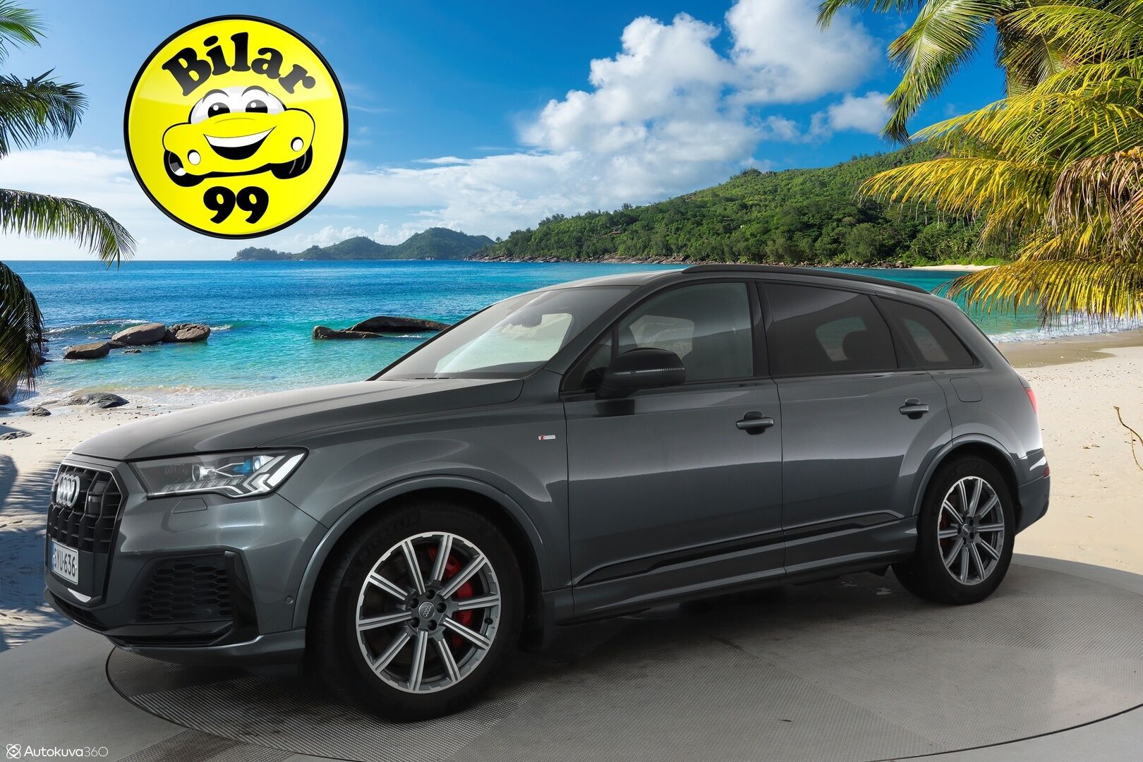 Audi Q7 2020 Business S line 60 TFSI e quattro tiptronic **HUD / Bose / Imuovet / HD matrix / Adapt.vakkari / Timanttinahat / Koukku** - 2,99 % KORKOTARJOUS TÄHÄN AUTOON - Black Optic - paketti / Ilma-alusta / Night vision / 360 Kamera / Apple&Android / Keyless 