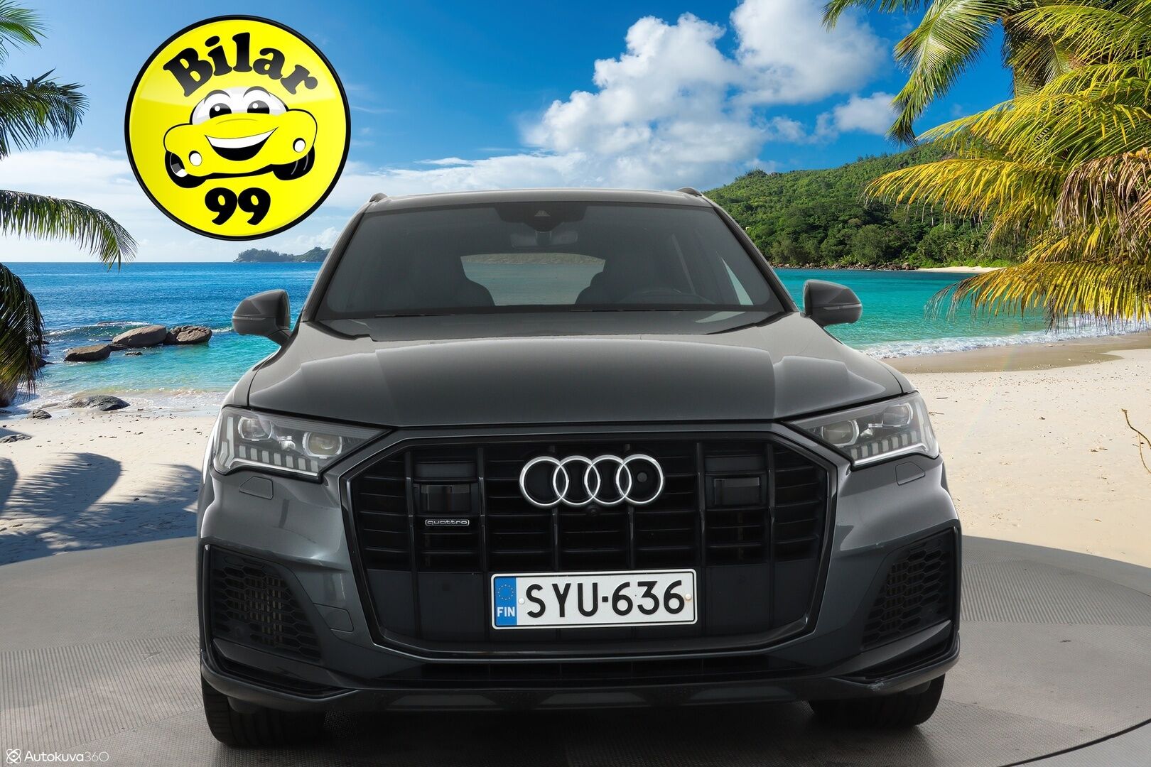 Audi Q7 2020 Business S line 60 TFSI e quattro tiptronic **HUD / Bose / Imuovet / HD matrix / Adapt.vakkari / Timanttinahat / Koukku** - 2,99 % KORKOTARJOUS TÄHÄN AUTOON - Black Optic - paketti / Ilma-alusta / Night vision / 360 Kamera / Apple&Android / Keyless 